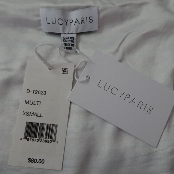 Lucy Paris Sequin Crop Top Women's Size XS Sleeveless Tank Colorful - Picture 4 of 7